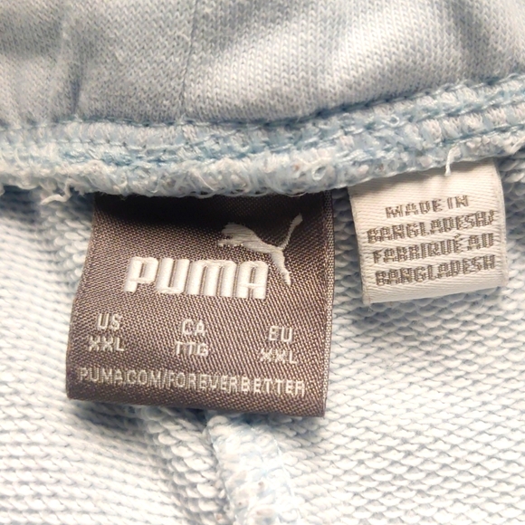 Women’s Puma Shorts Size XXL Light Blue Elastic Waistband 2 Side Pockets - Picture 2 of 11